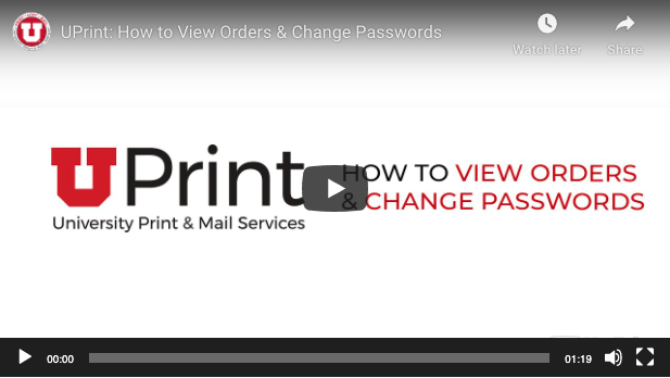 How to view orders and change passwords